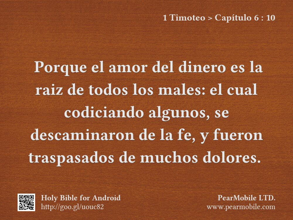 1 Timoteo, Capítulo 6:10